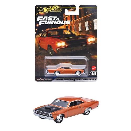 Hot Wheels Fast-Furious Premium Araba 1970 CUSTOM PLYMOUTH ROADRUNNER HNW46 - JBL87