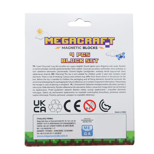 Megacraft 9 Para iekli Yaprak imen Blok
