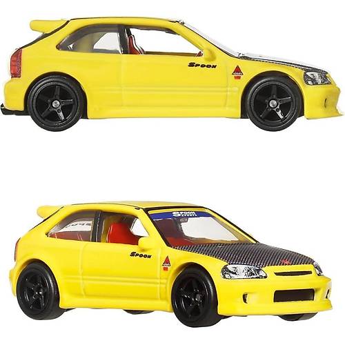 1:64 Hot Wheels Premium Car Culture 2'li Paket 99 HONDA CIVIC TYPE R (EK9)  & HONDA CIVIC TYPE R HBL96 - JBL00