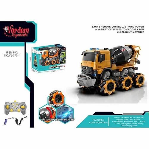 YJ-075-1 Uzaktan Kumandal� Full Fonksiyon 2.4G I��kl� ve Sesli Beton -Vardem