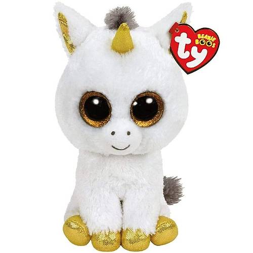 Ty Beanie Boos Pelu� Beyaz Unicorn Pegasus 25 cm