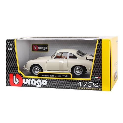 Bburago 1:24 Porsche 356B Cabriolet 1961 BEYAZ Model Araba