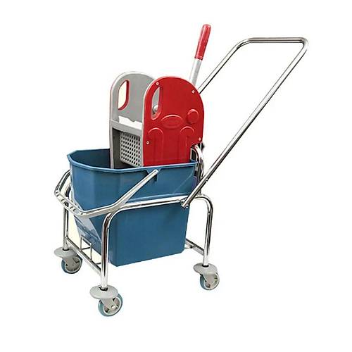 Tek Koval� Krom Temizlik Arabas� Plastik Presli