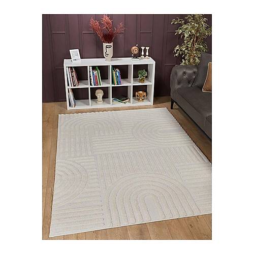 Quincey Bukleli Yumu�ak Pelu� Post Shaggy Krem �ocuk Odas� Oturma Odas� Salon Mutfak Hal�s�