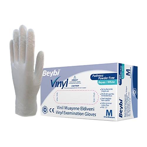 Pudras�z Vinil Muayene Eldiveni - 100'l�k Kutu
