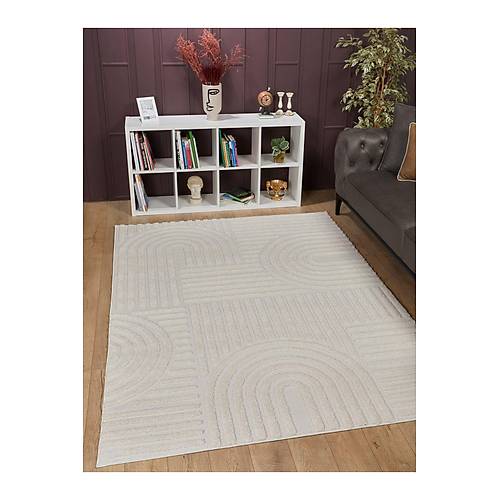 Quincey Bukleli Yumu�ak Pelu� Post Shaggy Krem �ocuk Odas� Oturma Odas� Salon Mutfak Hal�s�