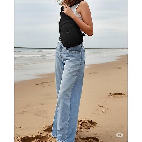 Siyah Kad�n S�rt Ve Omuz �antas� �ok Ama�l� �anta