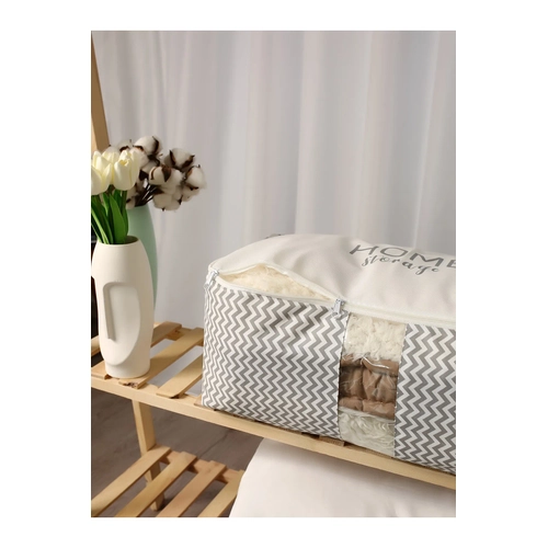 Ykanabilir Pamuklu Home Storage Gri Balk Srt Gri Yaz Dzenleyici Hur Orta Boy