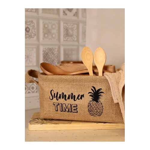 Summer Time Yazl Kk Boy Dikdrtgen Jut Sepet