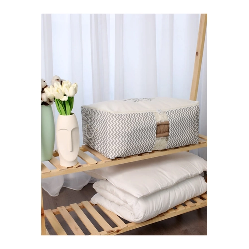 Ykanabilir Pamuklu Home Storage Gri Balk Srt Gri Yaz Dzenleyici Hur Orta Boy