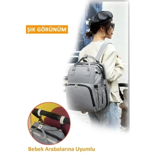 Alabilir Yatakl Puset Askl Termal Biberonluk Blmeli Su Geirmez Bebek Bakm antas Baby Bag