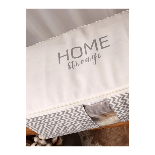 Ykanabilir Pamuklu Home Storage Yazl Gri Balk Srt izgili Gri Dzenleyici Hur