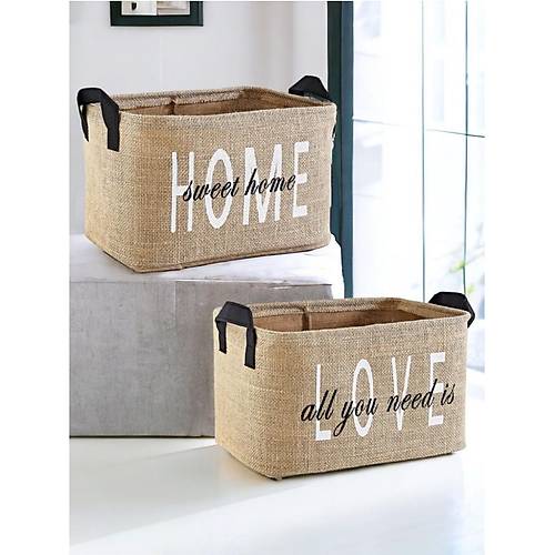 Home Love Baskl 2'li Jt Sepet Dolap Ii amar ocuk Odas Oyuncak Dzenleyici Katlanr Saklama Sepeti Mutfak Banyo Organizer