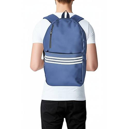 Unisex erit Baskl Su Geirmez Kuma 3 Blmeli Gnlk anta ok Amal Laptop Okul anta Lacivert