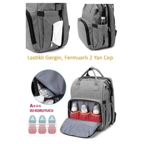 Alabilir Yatakl Puset Askl Termal Biberonluk Blmeli Su Geirmez Bebek Bakm antas Baby Bag