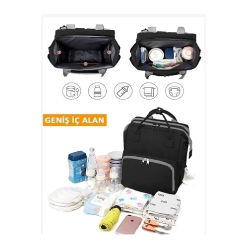 Alabilir Yatakl Puset Askl Termal Biberonluk Blmeli Su Geirmez Bebek Bakm antas Baby Bag
