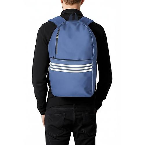 Unisex erit Baskl Su Geirmez Kuma 3 Blmeli Gnlk anta ok Amal Laptop Okul anta Lacivert