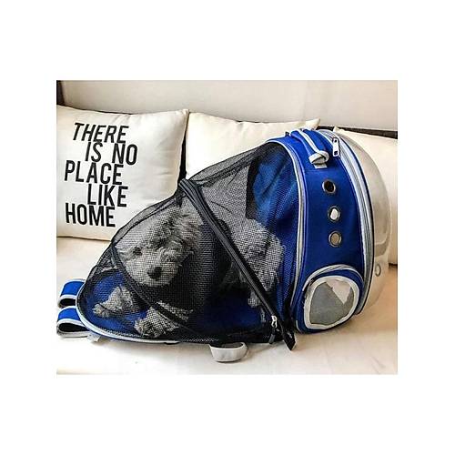 Fileli A��labilir Astronot Model Kedi Ta��ma �antas� Mavi El Ve S�rt �antas� 9 Hava Kanal� Kedi Ta��ma �antas� File Cep