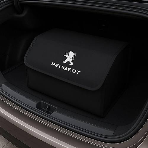 Peugeot Logo Bask�l� Katlanabilir Ara� Bagaj D�zenleyici Oto Bagaj �anta
