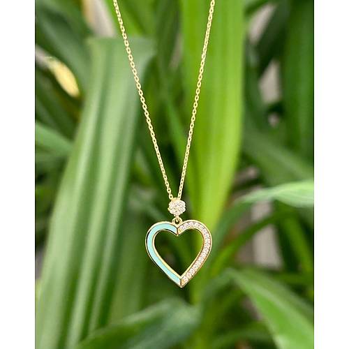 M�NEL� KALP KOLYE 14 AYAR