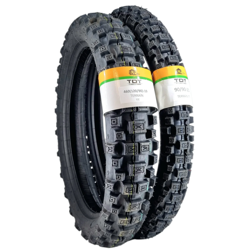 TDT TYRES 120/90-19 (460-19) VE 90/90-21 TT (�� LAST�KL� T�P) XTREMEMAX20, XVR250, NR200 TAKIM