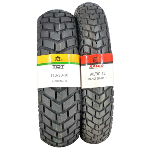TDT TYRES 120/90-10 VE 90/90-12 TL (TUBELESS - DUBLEKS) LASTK TAKIMI