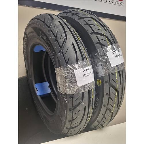 Tdt Tyres Rks Spontini Lastik Set 350-10glider Ve 90/90-12 Glider Dubleks Set Glider10