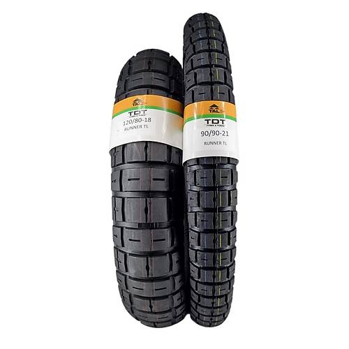120/80-18 VE 90/90-21 (TUBELESS - DUBLEKS) Runner Lastik Tak�m�