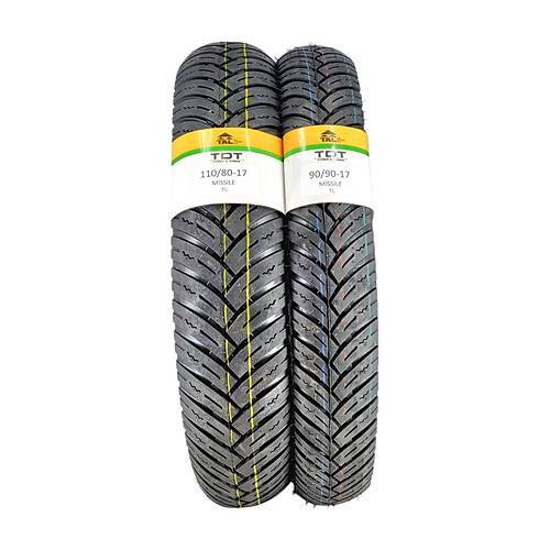 110/80-17 Ve 90/90-17 Lastik Takm Tl Tubeless - Dubleks