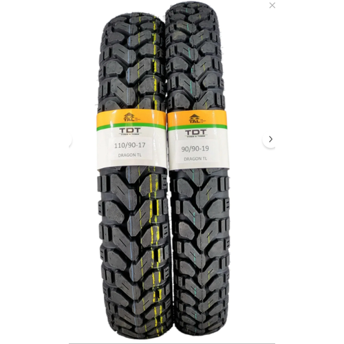TDT TYRES110/90-17 TL ve 90/90-19 TL Dubleks Lastik Set