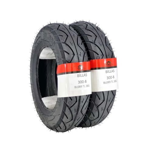 Billas 300-8 TL (Dubleks) Motosiklet Lastik Seti