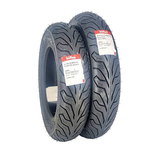350-10 VE 90/90-12 TAKIM TL (TUBELESS - DUBLEKS)