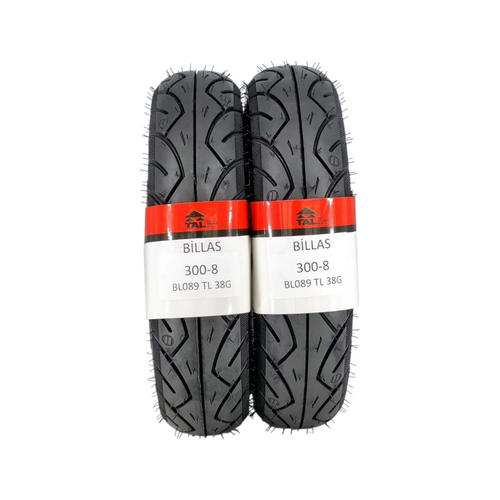 Billas 300-8 TL (Dubleks) Motosiklet Lastik Seti
