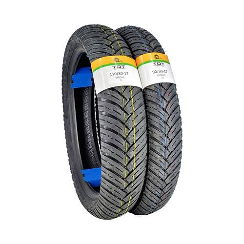 110/80-17 Ve 90/90-17 Lastik Takm Tl Tubeless - Dubleks