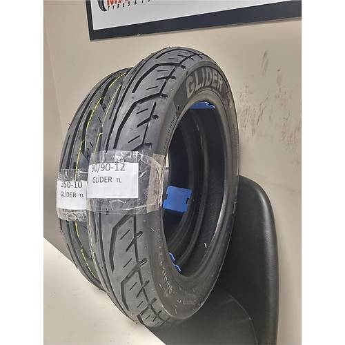 Tdt Tyres Rks Spontini Lastik Set 350-10glider Ve 90/90-12 Glider Dubleks Set Glider10