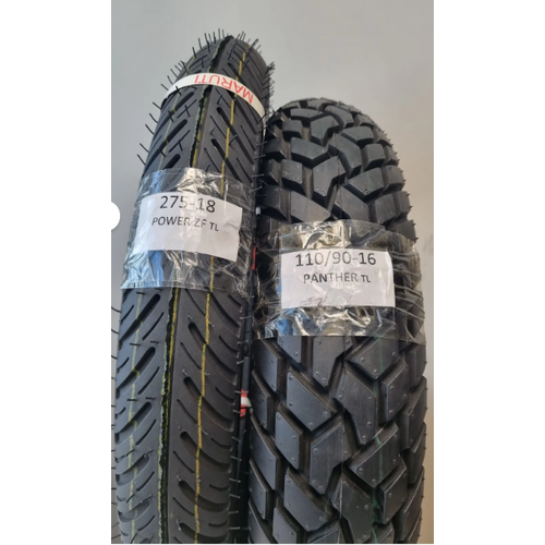 Kanuni Seyhan, GV, Vulture,MondialMR 2.75-18 Ve 110/90-16 Tl Tubeless - Dubleks Lastik Seti