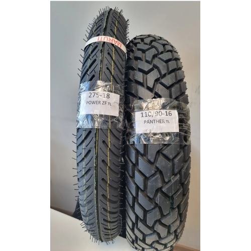Kanuni Seyhan, GV, Vulture,MondialMR 2.75-18 Ve 110/90-16 Tl Tubeless - Dubleks Lastik Seti