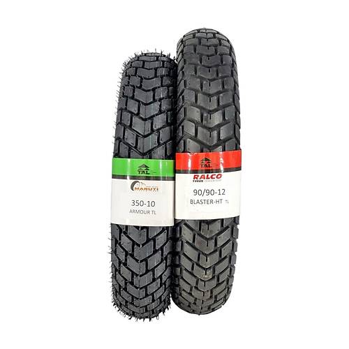 350-10 Ve 90/90-12 Klk Desen Takm Tl Tubeless - Dubleks