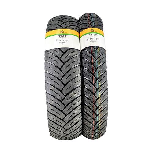 130/70-17 Ve 100/80-17 Lastik Takm Tl Tubeless - Dubleks