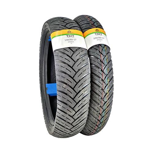 130/70-17 Ve 100/80-17 Lastik Takm Tl Tubeless - Dubleks
