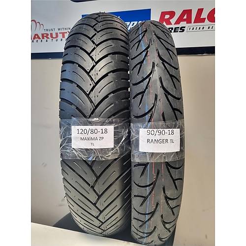 120/80-18 Ve 90/90-18 Motosiklet Lastik Takm Tl Tubeless - Dubleks
