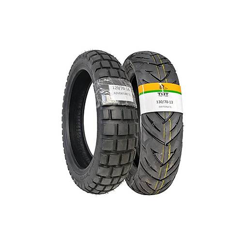 120/70-14 ve 130/70-13 TL Dubleks Motosiklet Lastik Seti