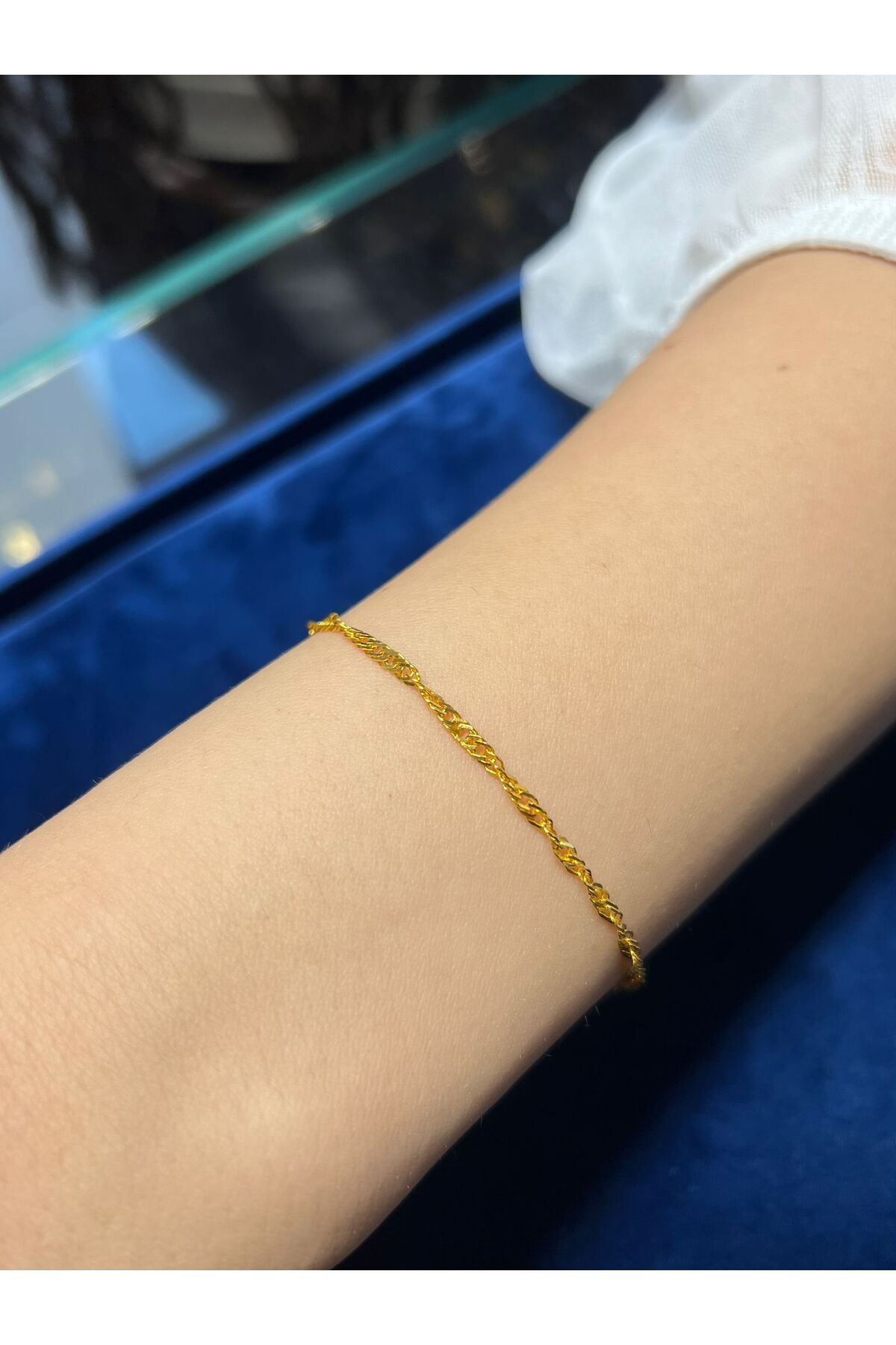 3 gr (Gram) Singapur Bileklik Künye 22 Ayar Altın