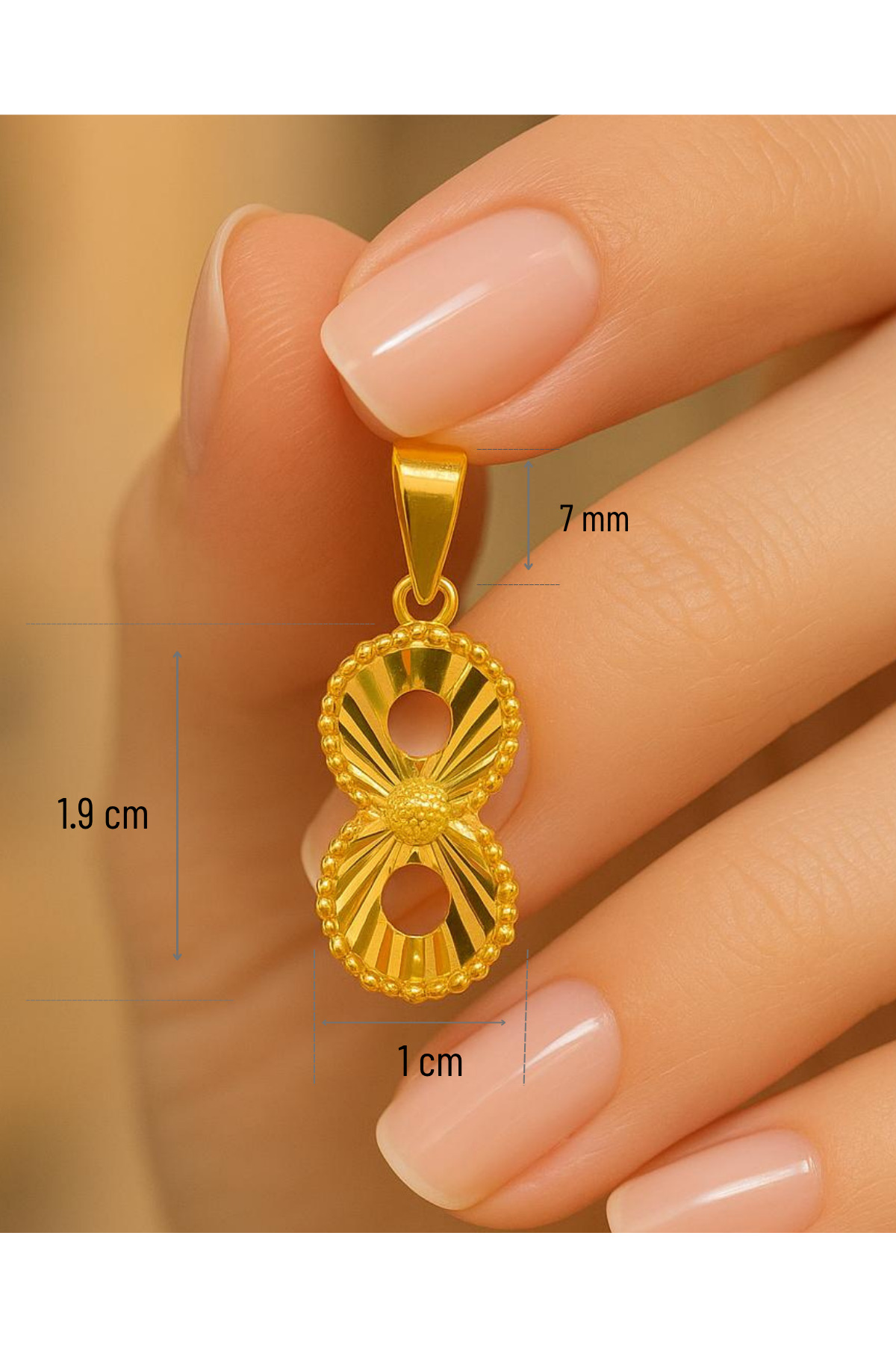 1.40 gr (GRAM) Sosuzluk Kolye Ucu 22 Ayar Altın