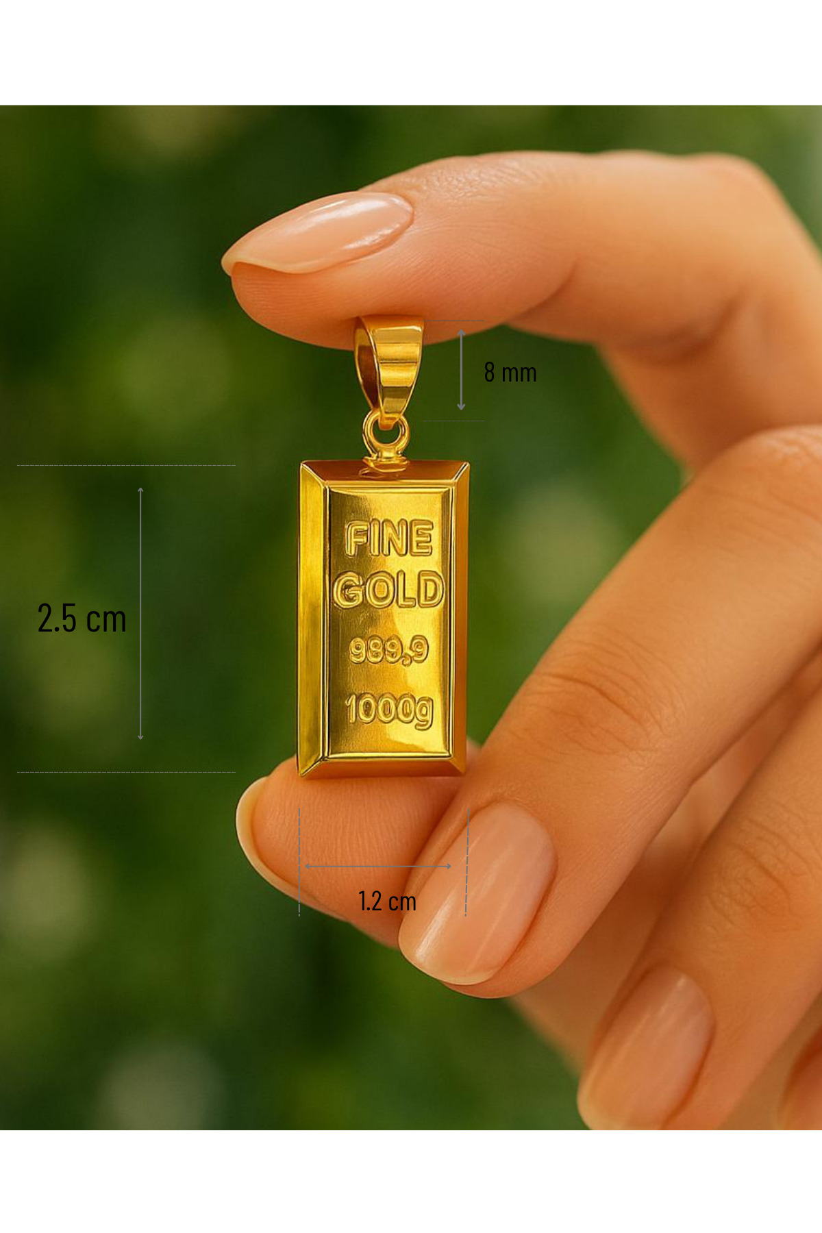 4 gr (GRAM) Külçe Kolye Ucu 22 Ayar Altın