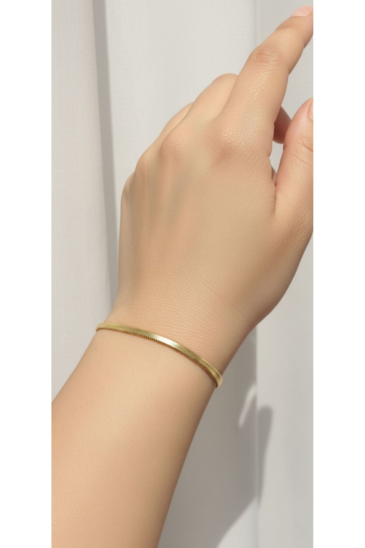 2 gr (GRAM) Balık Sırtı Künye Bileklik 14 Ayar Altın (18 cm)