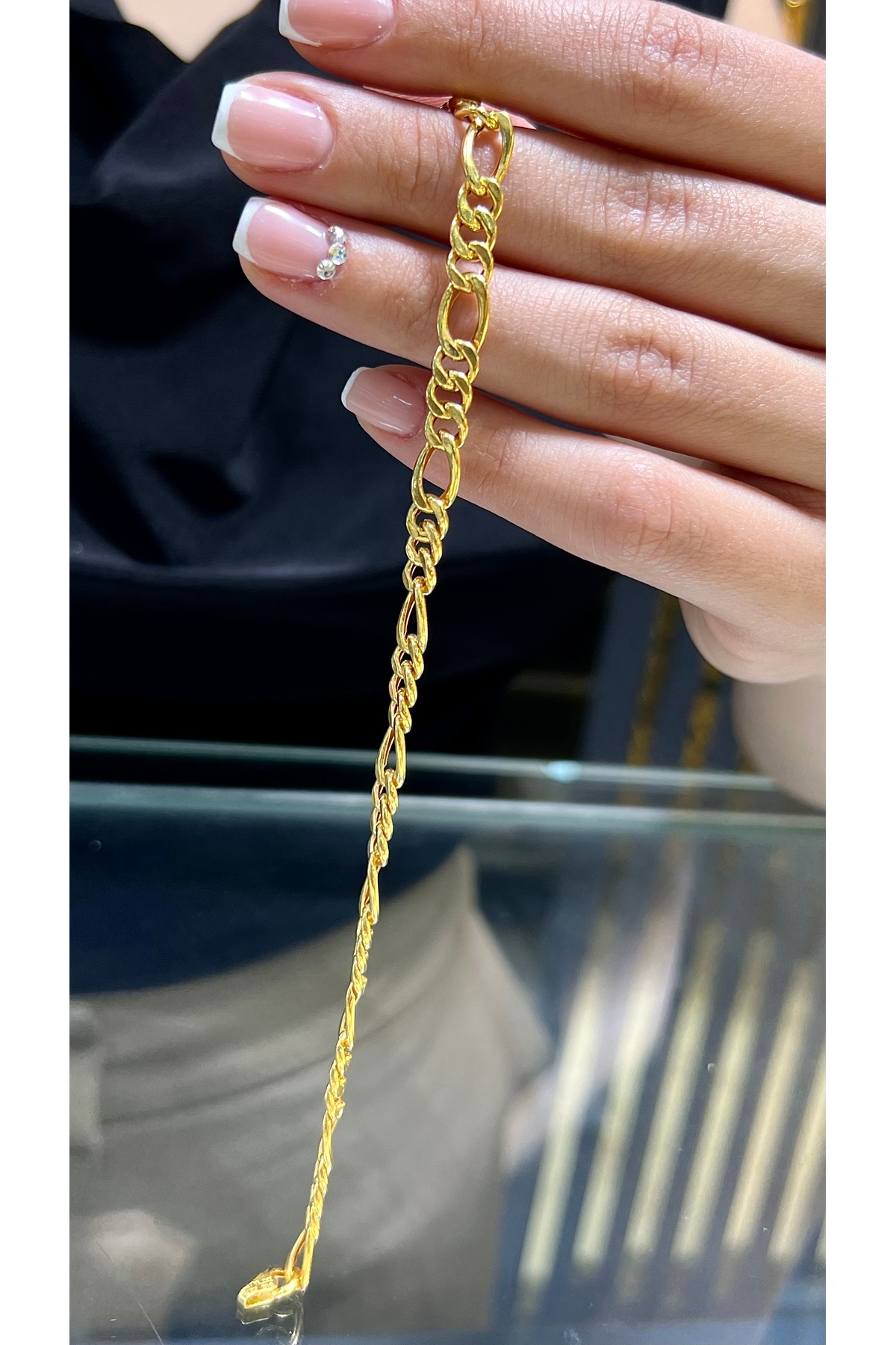 7 gr (GRAM) Figaro Halkalı Kunye 22(916) Ayar Altın (Unisex)