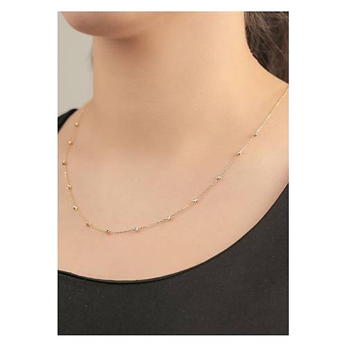 2.20 gr (GRAM) Dorika Kolye 14 Ayar Altn 50 Cm