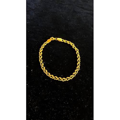 2,80 gr (GRAM) Kalp Bileklik 22 Ayar Altn 19 Cm