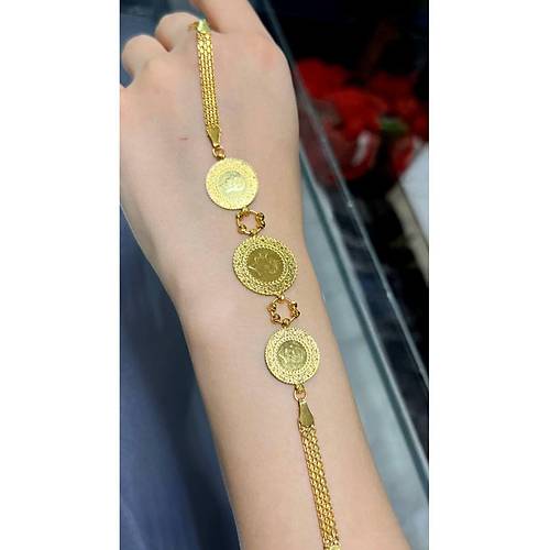 13,50 gr (GRAM) 2 Ceyrek Altn 1 Yarm Altn Hasr Bileklik 22 Ayar
